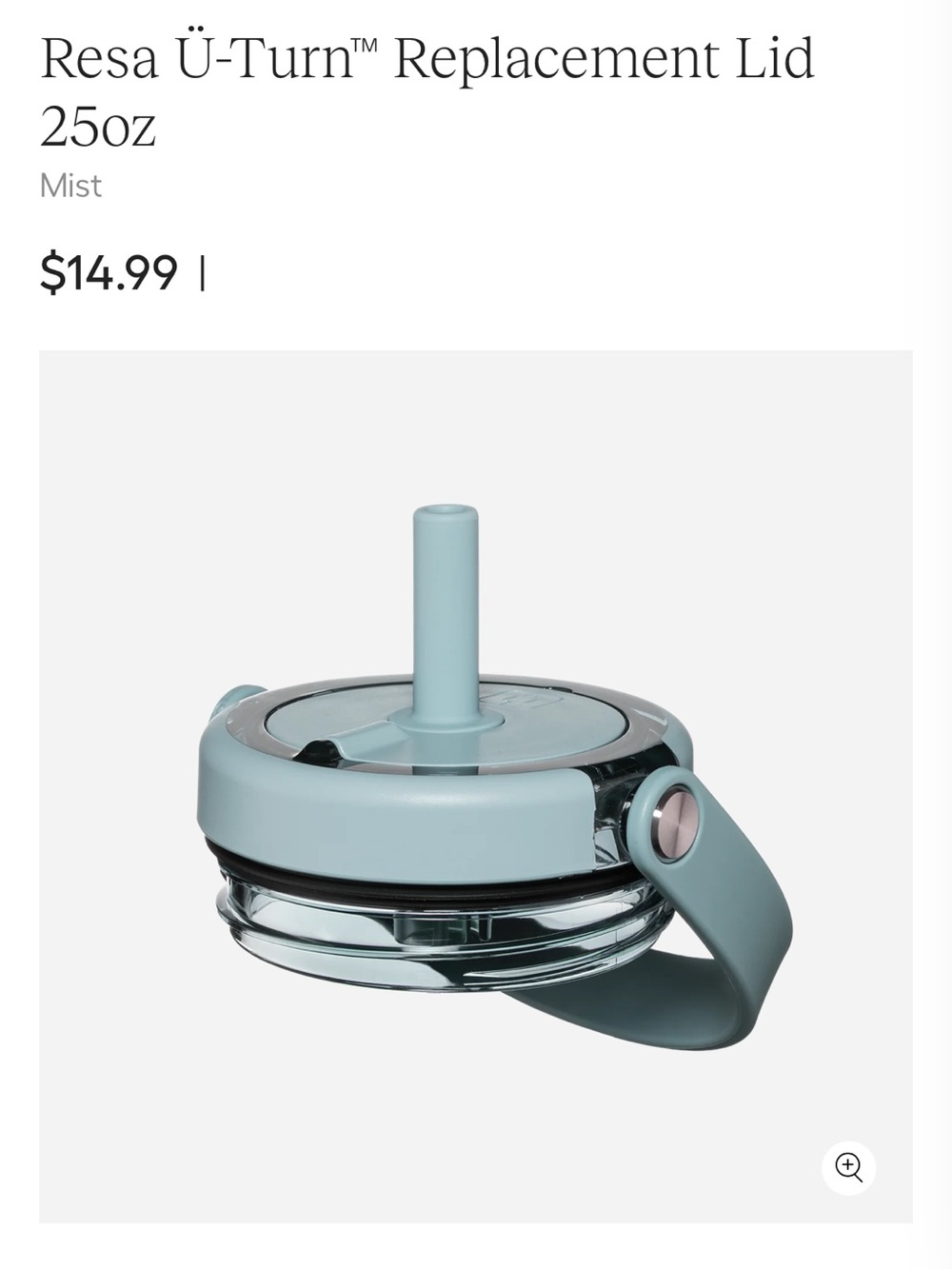 BrüMate Resa U-Turn Replacement Lid 25 oz. Mist NIB